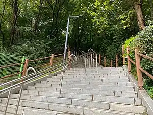 highway=steps ramp=no step_count=* handrail=yes handrail:left=yes handrail:right=yes