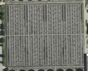 Large aeration tanks at the Stickney Water Reclamation Plant Stickney Water Reclamation Plant, Chicago, USA