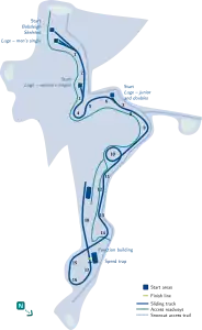Track map of Altenberg bobsleigh, luge, and skeleton track