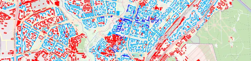 Showing building heights in the north of Moscow
