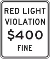 United States (California): fine:traffic_signals=400 USD