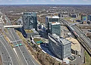 Aerial view of the Capital One campus in Tyson's