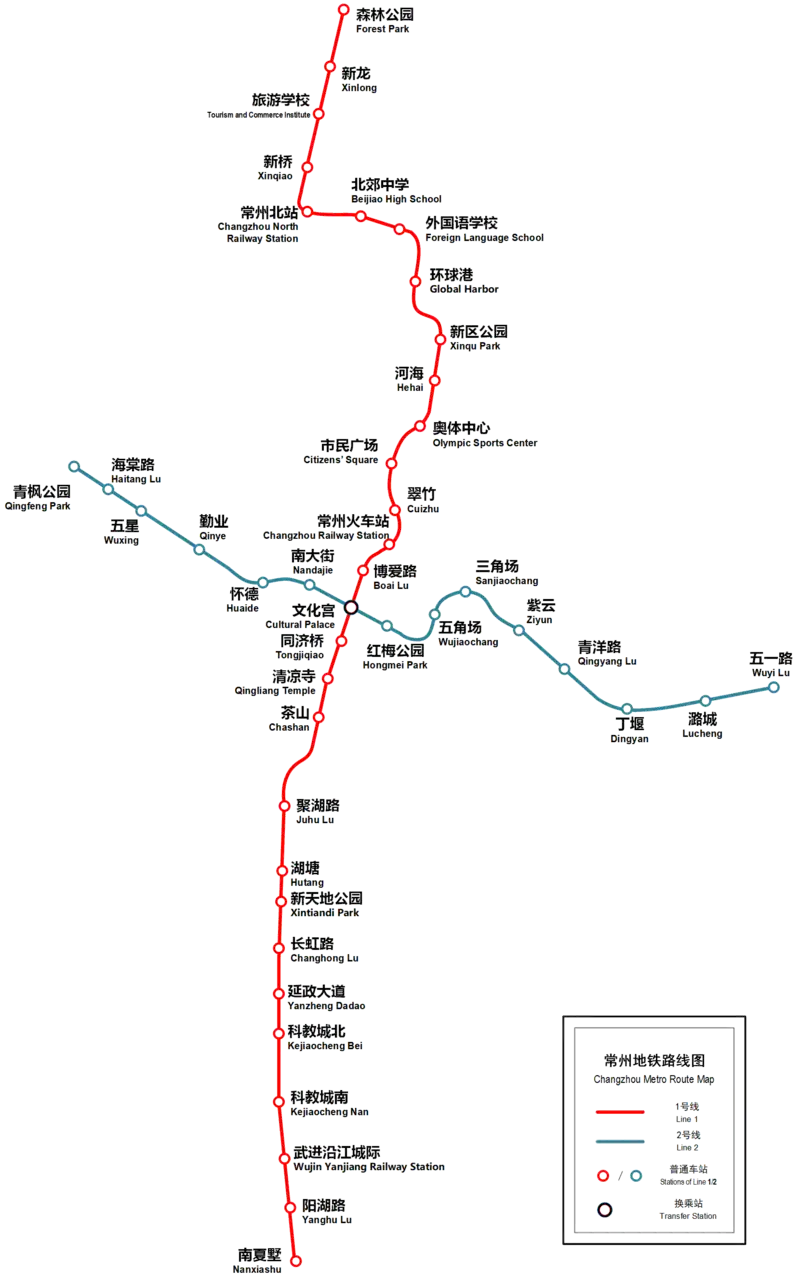 常州地铁线路图