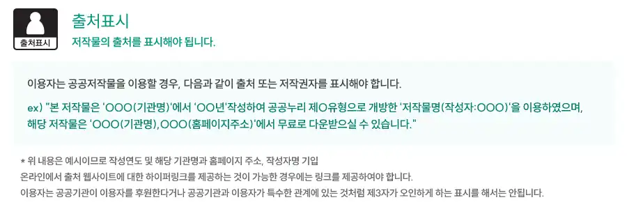 출처표시의 내용이 불분명