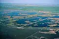 Evaporation basins in the former Kesterson National Wildlife Refuge, used to remove selenium from river water.