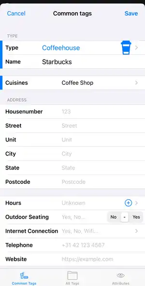 Attributs fréquents