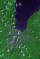 Fotografía satelital de Green Bay, Wisconsin.