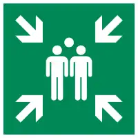 Sammelplatzpictogramm nach ISO 7010, E007