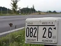 Germany highway=milestone distance=2.6