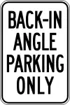 Back-In Angle Parking Only