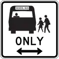 Соединённые Штаты (MUTCD): access=no school_bus=designated