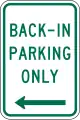 Back-In Parking Only