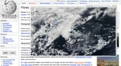 Meteorología actual sobre las Azores