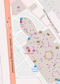 Vialidad del estacionamiento del Sambil Margarita.