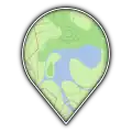 OpenStreetMap-themed icon in a pin shape.