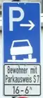 Anwohnerparkplatz mit Zeitbeschränkung