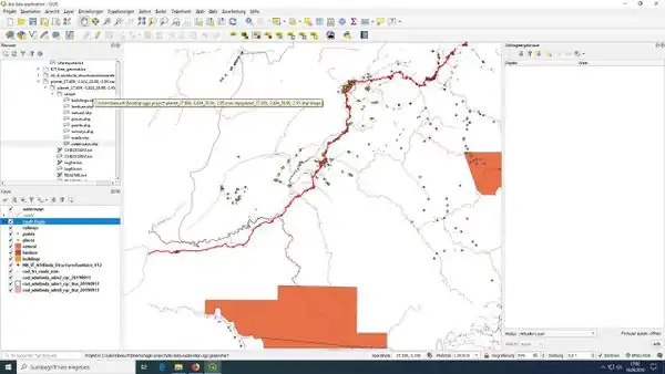 Veranschaulichung der Strasse