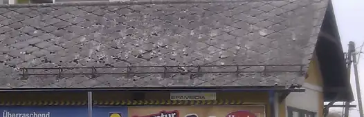 Roof covered with slates