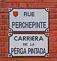 Bilingual street name in French and Occitan