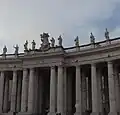 The colonnade of famous Baroque architect Gian Lorenzo Bernini in front of St Peter's in Rome