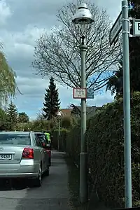 Schwerer Stahlmast für Aufsatzleuchte BAMAG U7