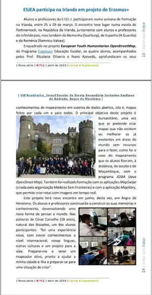 School Newspapper Jornal Escolar Vid'Académica april 2019