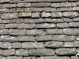 Roof covered with stones