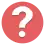 a black question mark inside a white speech bubble on a red background