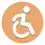 AddWheelchairAccessBusiness quest icon showing a white wheelchair user on an orange background