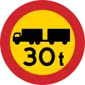 Suède : maxweightrating:hgv=30