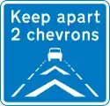 United Kingdom: mindistance=80 (each chevron is spaced 40 m apart)[1]