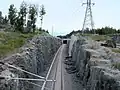 A railway cutting in Helsinki.