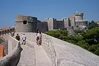 Main corridor of chemin de ronde along the Walls of Dubrovnik