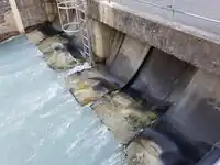 Noise curtain at culvert outlet