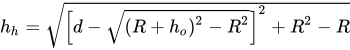 Correct hidden height formula known los distance.svg