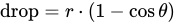 True curvature drop formula.svg