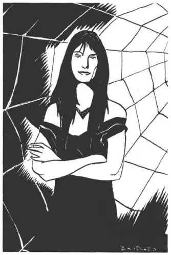 Tamara Arouet, the "Quistamalla", in homid form. Art by John Bridges