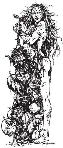 An ancient vampire depicted as antagonist in W20. This art was originally used for Brynhild-Blood-Avenger.