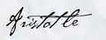 Aristotle's signature from Beckett's Jyhad Diary