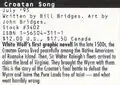 Listing for the Croatan Song Graphic Novel from the White Wolf 1995 Game Studio Catalog (May-December).
