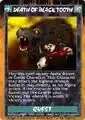 Rage card representing the death of Black Tooth