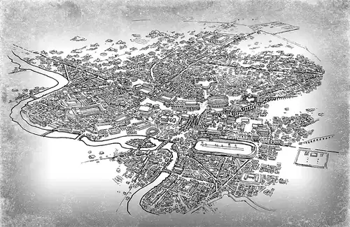 Map of Rome circa 360