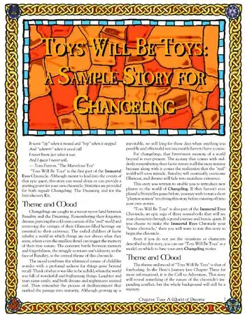 Toys Will Be Toys - A Sample Story for Changeling