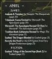 April Listing for the Cancelled Werewolf: The Apocalypse Revised CD-ROM