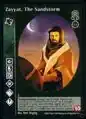 Zayyat, The Sandstorm VTES card. Art by Peter Bergting